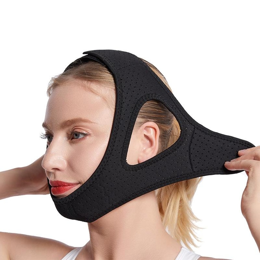 Tri Comfort Anti Snoring Chin Support Belt Adjustable Sleep Relief Strap 6
