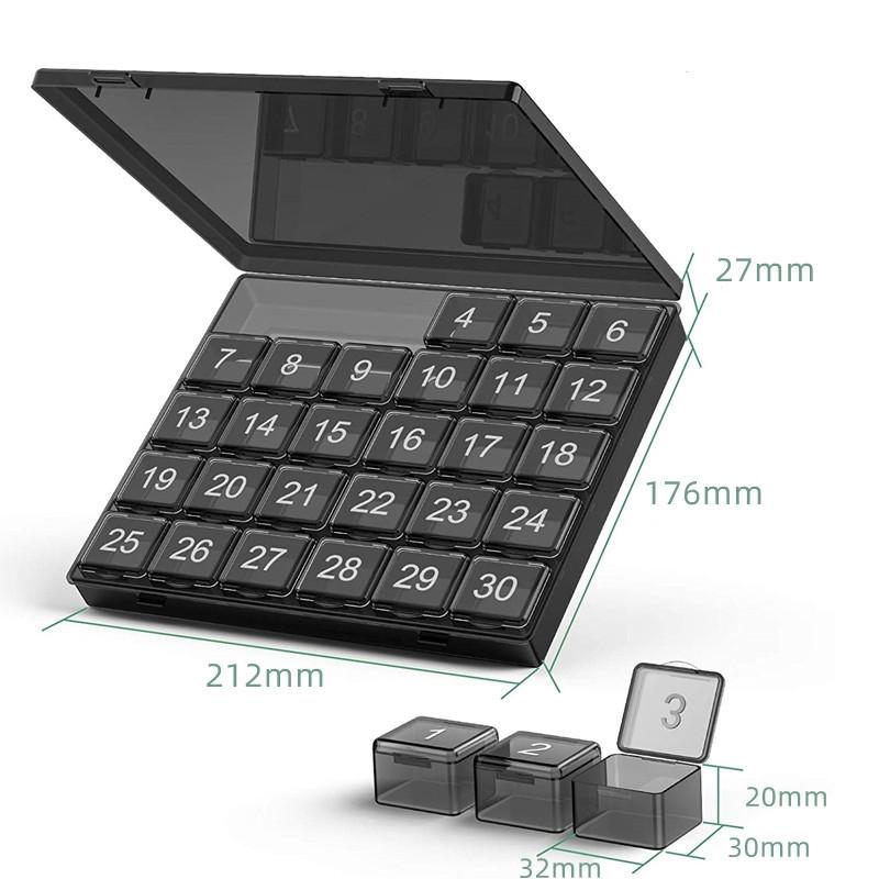 Monthly Easy Open Pill Box Organizer Large Capacity Medicine & Vitamin Case
