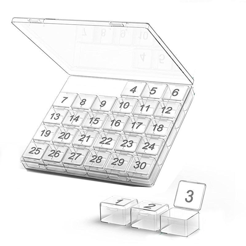 Monthly Easy Open Pill Box Organizer Large Capacity Medicine & Vitamin Case