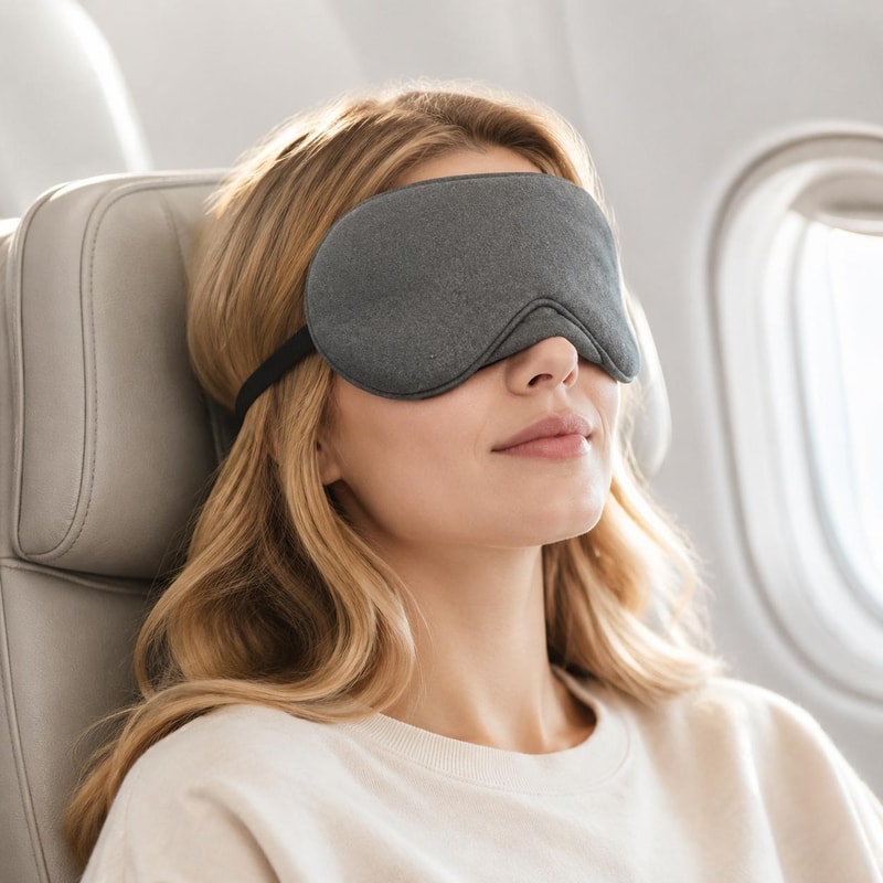 Blackout Travel Eye Mask For Airplane Sleep And Naps 7