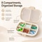 Eco Compact Travel Pill Organizer Compartment Portable Medicine Case Wheat Straw Pill Box