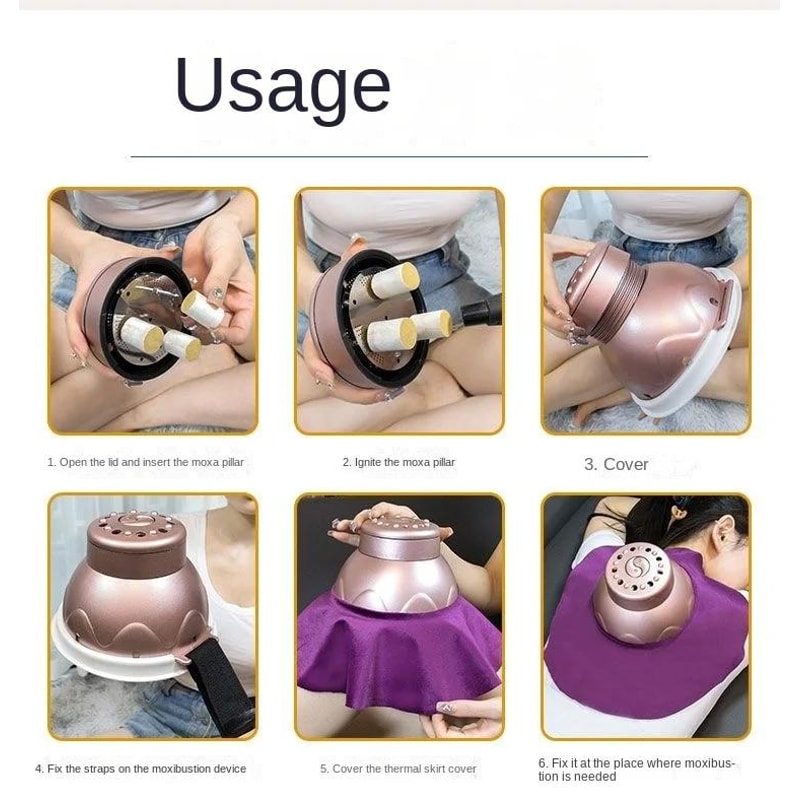 Portable Moxibustion Therapy Box For Waist Abdomen Adjustable Heat Pain Relief Device 7