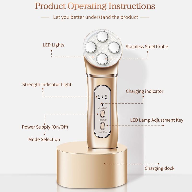 Skin Lifting Device Anti Aging Face Massager for Home Wrinkles Removal