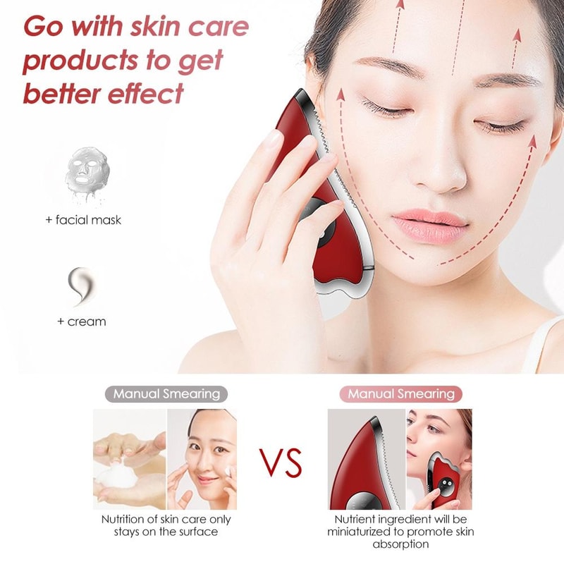Heated Electric Facial Massager And Gua Sha Scraping Tool 1
