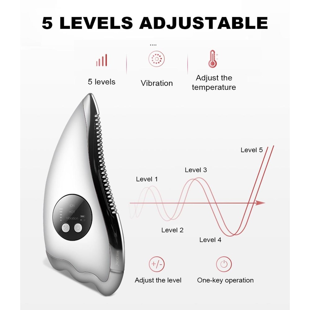 Heated Electric Facial Massager And Gua Sha Scraping Tool 4