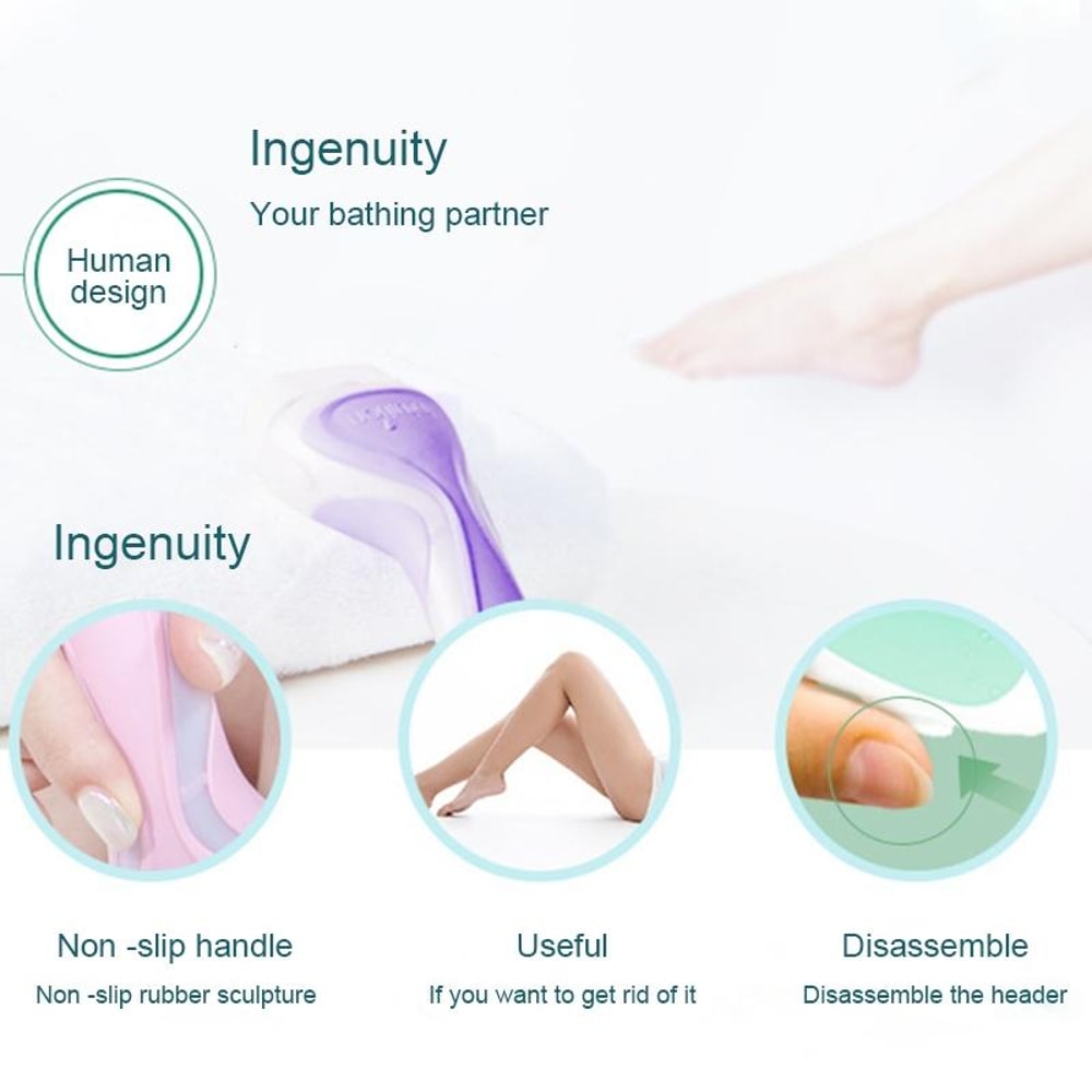 Women Sensitive Skin Hair Removal Razor with 1 Holder and 2 Tool Heads