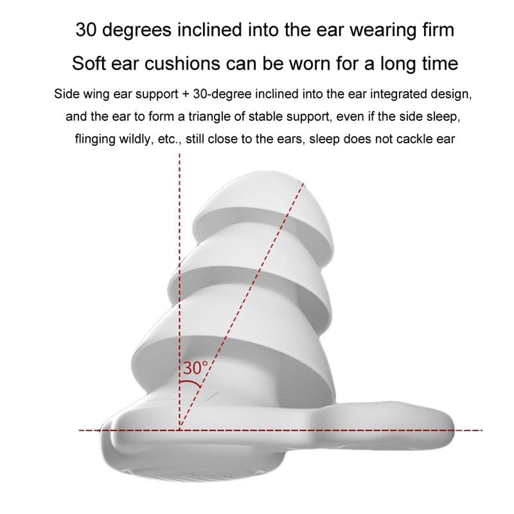 Reusable Noise Canceling Silicone Earplugs for Sleep and Swimming