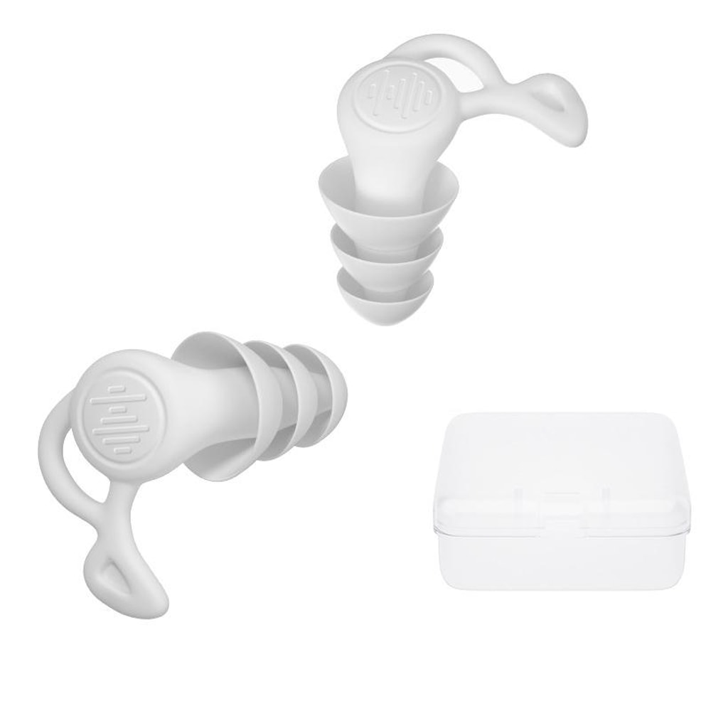 Reusable Noise Canceling Silicone Earplugs for Sleep and Swimming