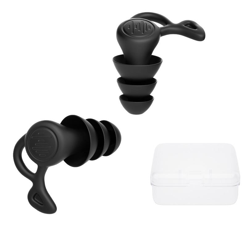 Reusable Noise Canceling Silicone Earplugs for Sleep and Swimming