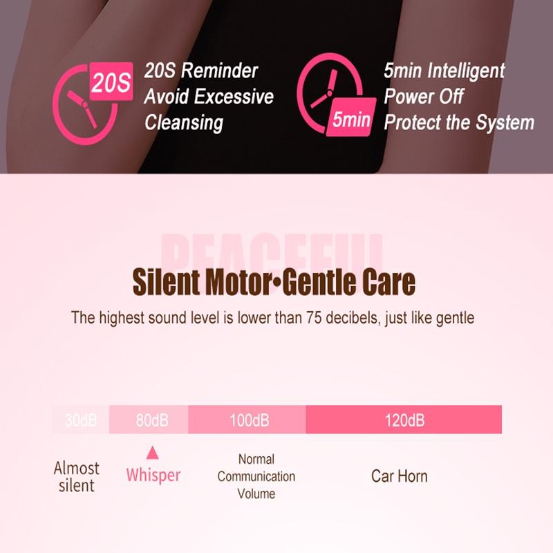 Electric Facial Cleansing Brush Silicone Face Scrubber And Blackhead Remover 4