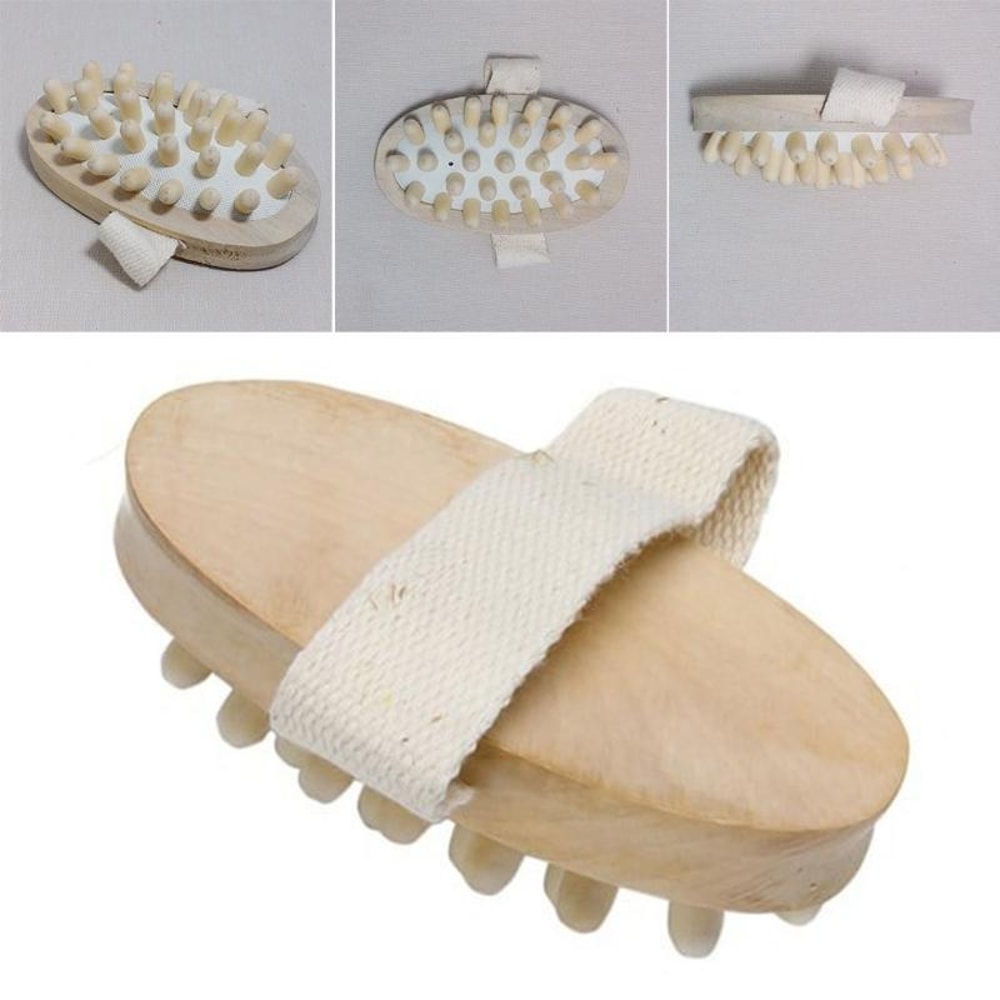 Deep Relief Wooden Body Massager & Cellulite Massage Brush for Lymphatic Detox