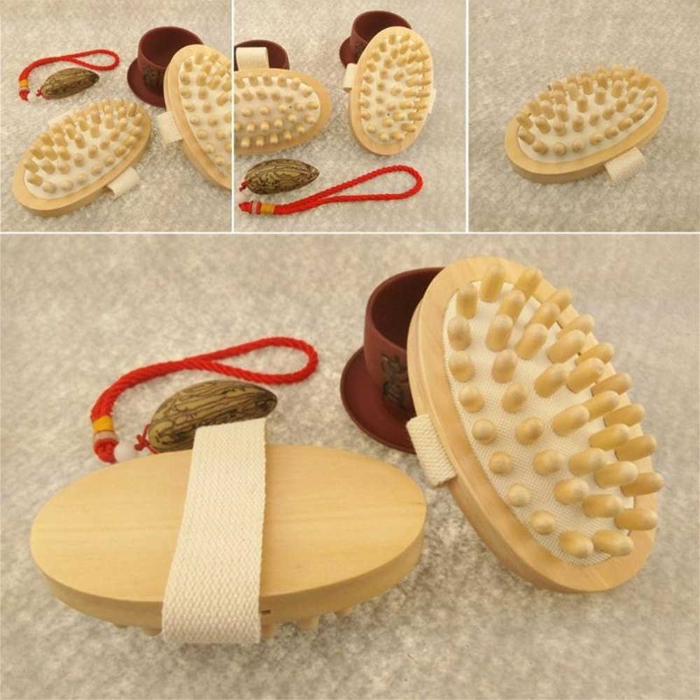 Deep Relief Wooden Body Massager & Cellulite Massage Brush for Lymphatic Detox