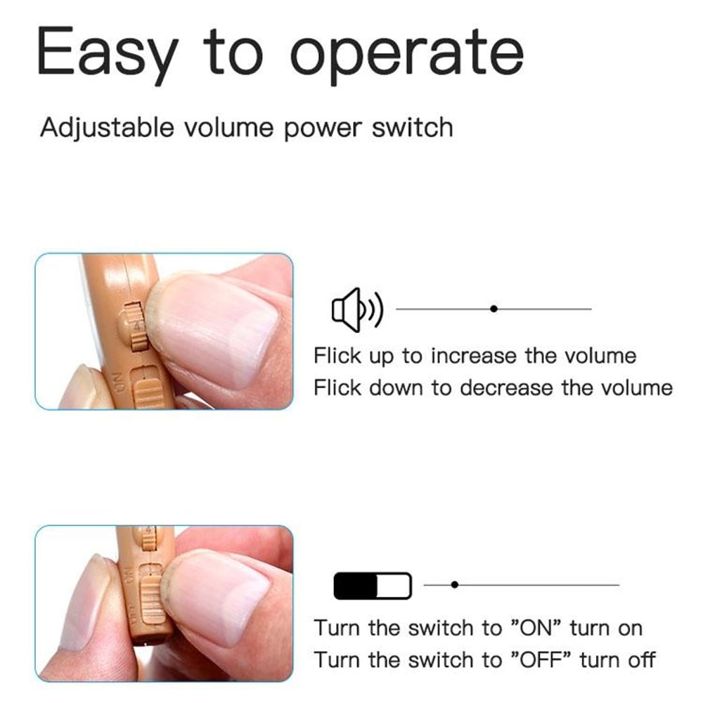 Premium Rechargeable Hearing Amplifier For Seniors Easy Use Sound Amplifier Device With US Plug 4