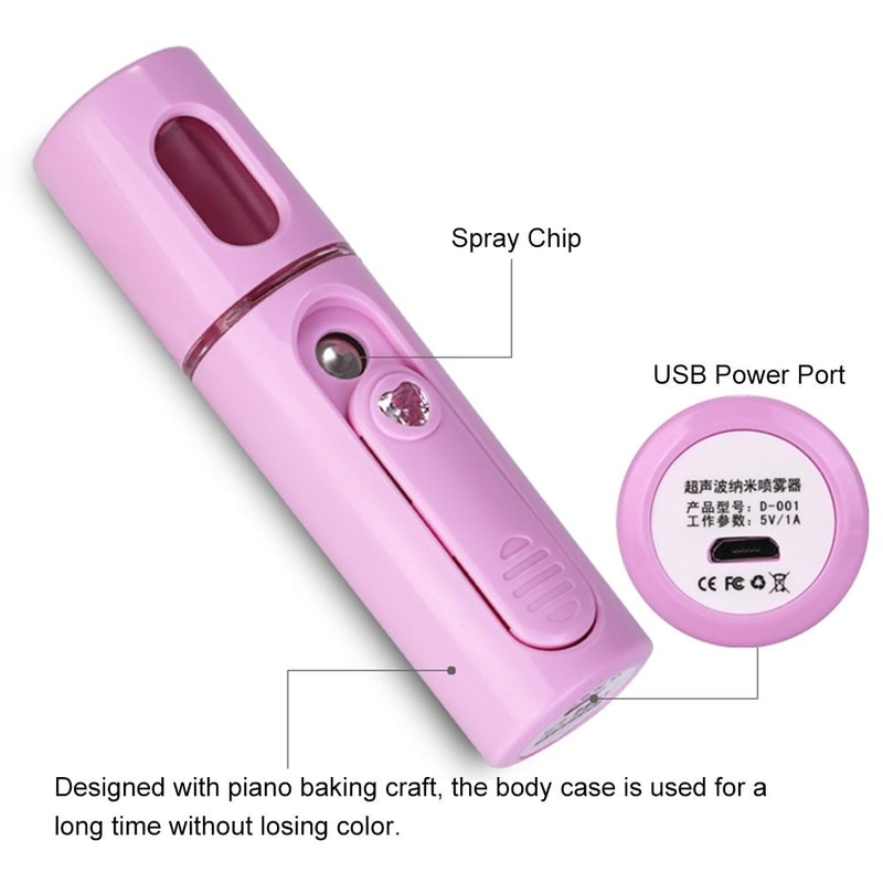 Premium Portable Facial Steamer Nano Mist Sprayer USB Rechargeable Mini Hydration Mist For Glowing 7