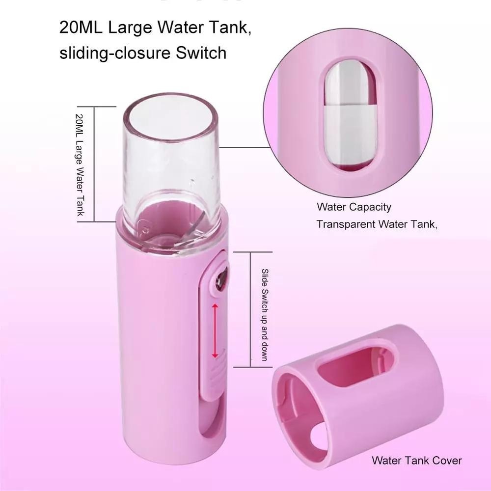 Premium Portable Facial Steamer Nano Mist Sprayer USB Rechargeable Mini Hydration Mist For Glowing 8