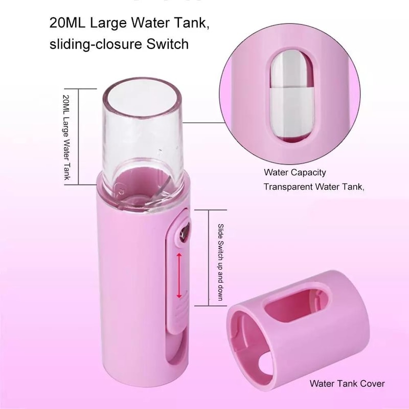 Premium Portable Facial Steamer Nano Mist Sprayer USB Rechargeable Mini Hydration Mist For Glowing 8