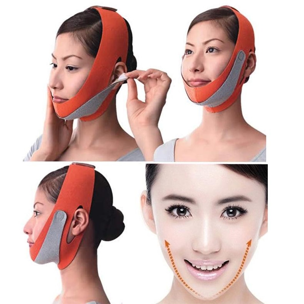V Line Facial Lifting Bandage Double Chin Reducer Face Firming Strap 4