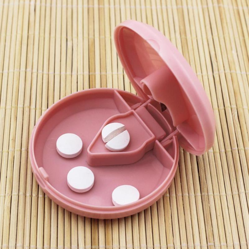 Portable Pill Cutter Medicine Dispenser Box With Stainless Steel Blade 0