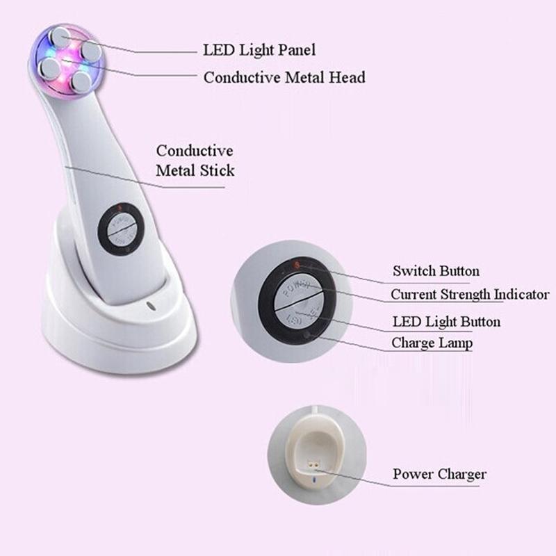 LED Face Care Tool Anti Aging Face Massager With Ionic Rejuvenation 12