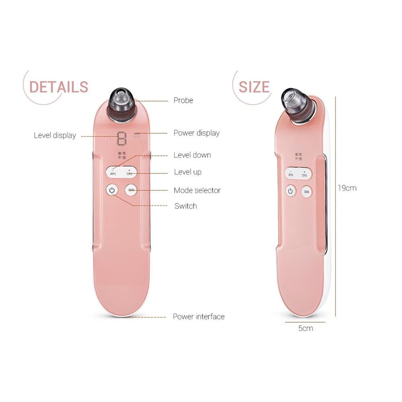 Rechargeable Blackhead Remover Pore Vacuum Facial Cleaner 7