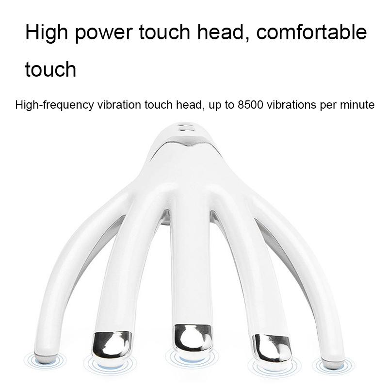 Rechargeable Electric Head Massager Heated Vibration Scalp Massage Comb 3
