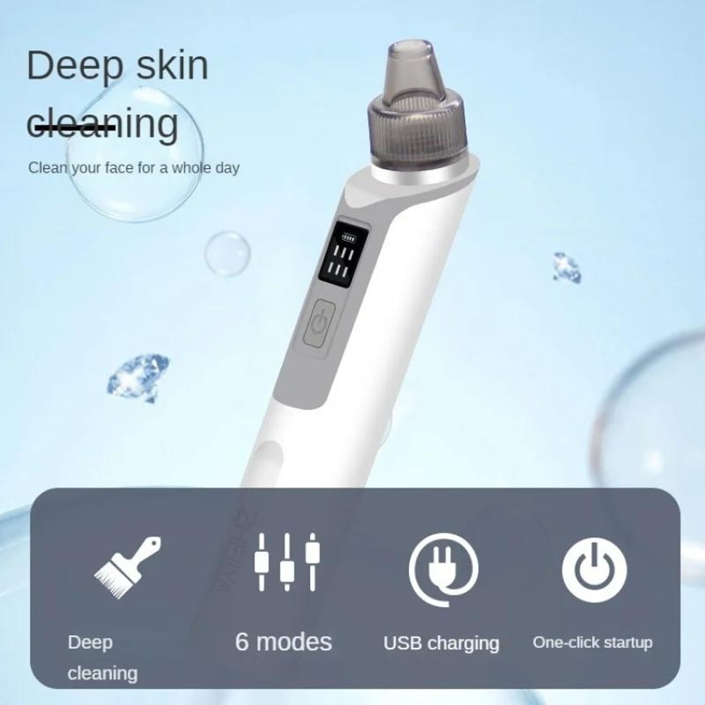 Electric Blackhead Remover Pore Vacuum with Speed Suction and LCD Display