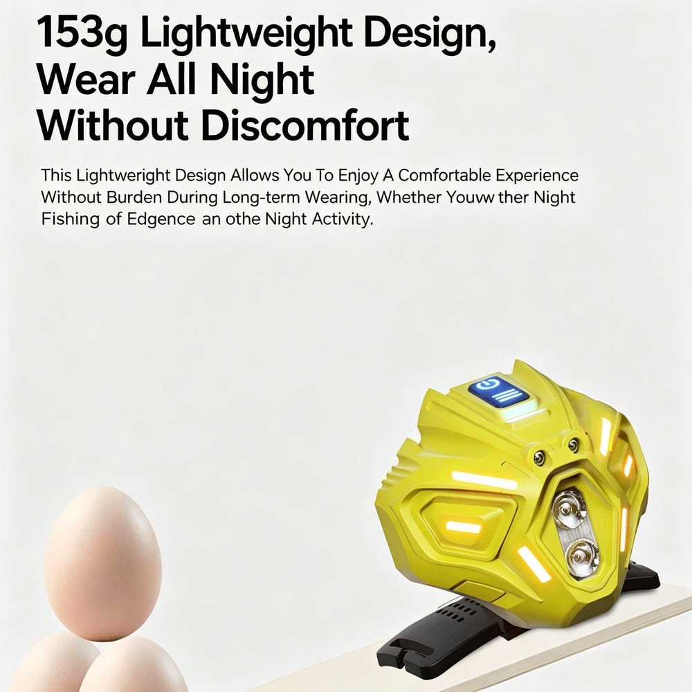 Outdoor Dual Beam LED Sensor Headlamp with Color Ambient Light Bright Outdoor Headlight