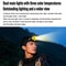 Outdoor Dual Beam LED Sensor Headlamp with Color Ambient Light Bright Outdoor Headlight