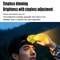 Outdoor Dual Beam LED Sensor Headlamp with Color Ambient Light Bright Outdoor Headlight
