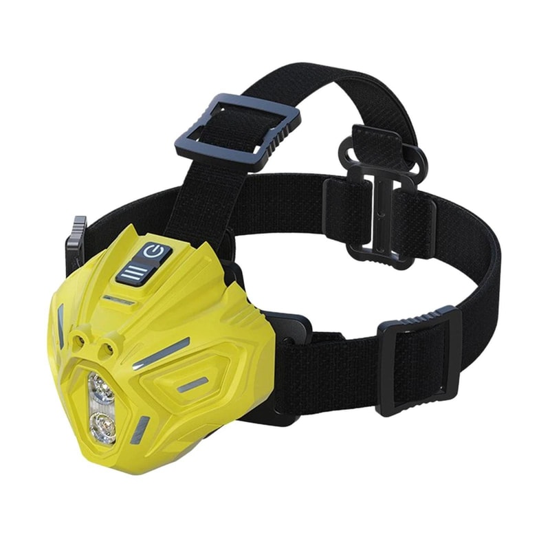 Outdoor Dual Beam LED Sensor Headlamp with Color Ambient Light Bright Outdoor Headlight