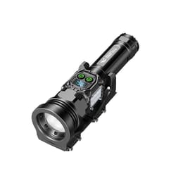 rechargeable led flashlight with power display and rainbow side light