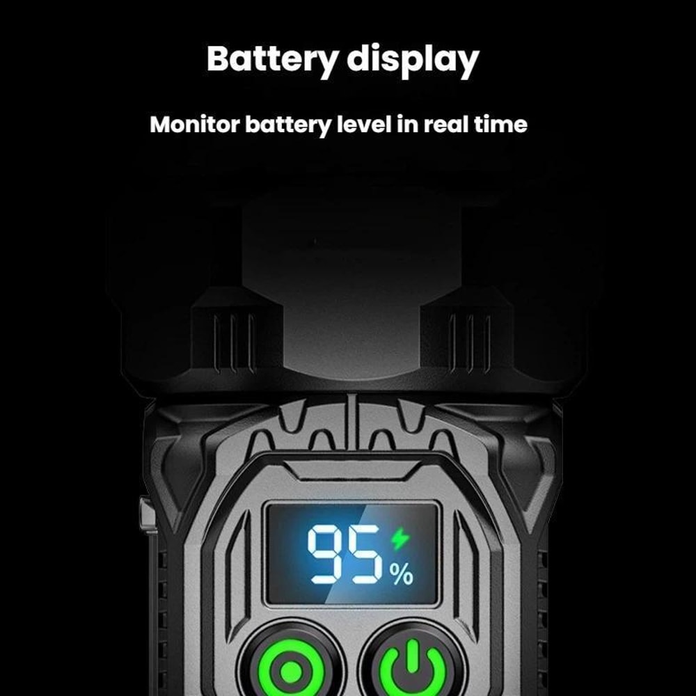 Rechargeable LED Flashlight with Power Display and Rainbow Side Light
