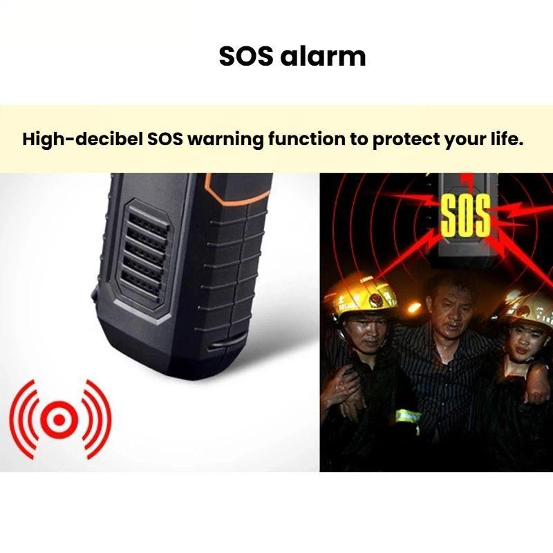 Outdoor Multi Function Emergency Flashlight With Radio Alarm Hand Crank Survival Torch 3