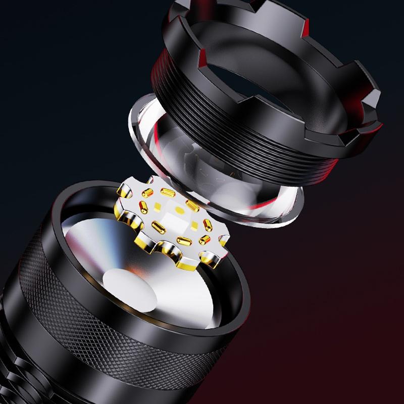 Outdoor Laser Zoom Torch High Brightness Long Range Flashlight