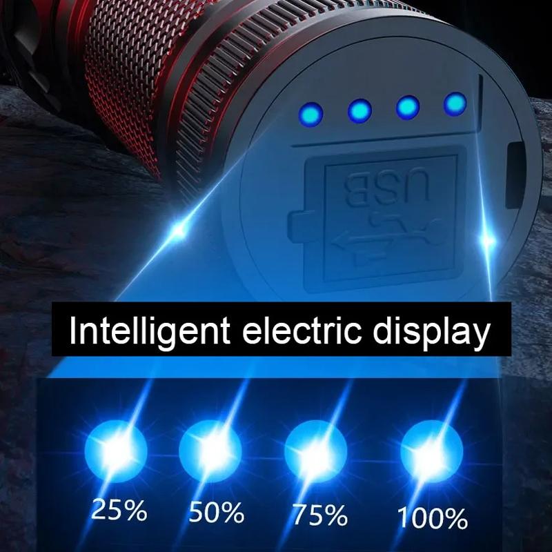 Outdoor Laser Zoom Torch High Brightness Long Range Flashlight