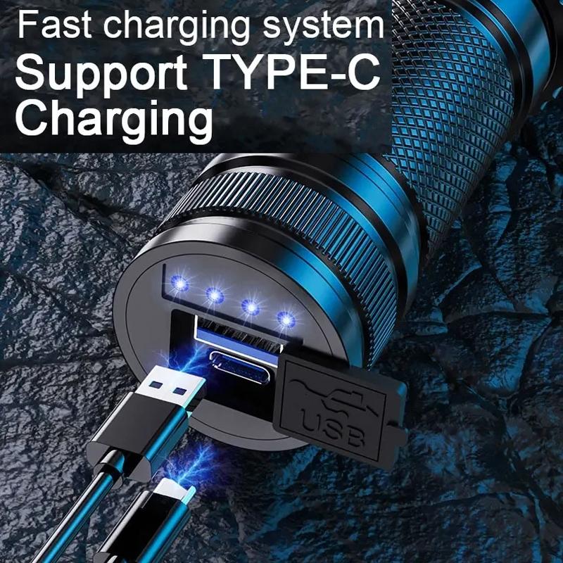 Outdoor Laser Zoom Torch High Brightness Long Range Flashlight