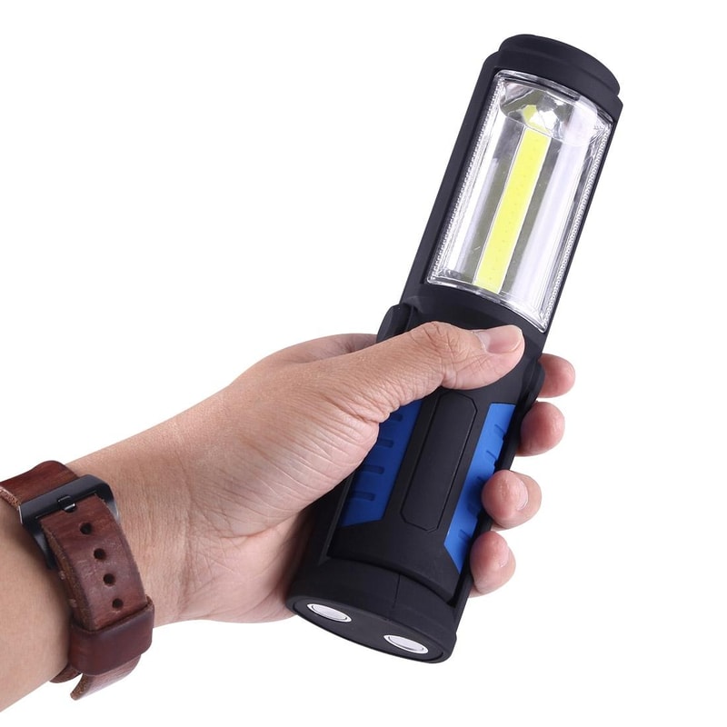 Waterproof USB Rechargeable Magnetic LED Torch Work Light with Swivel Hook