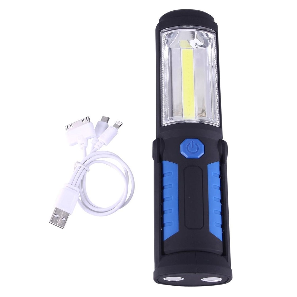 Waterproof USB Rechargeable Magnetic LED Torch Work Light with Swivel Hook