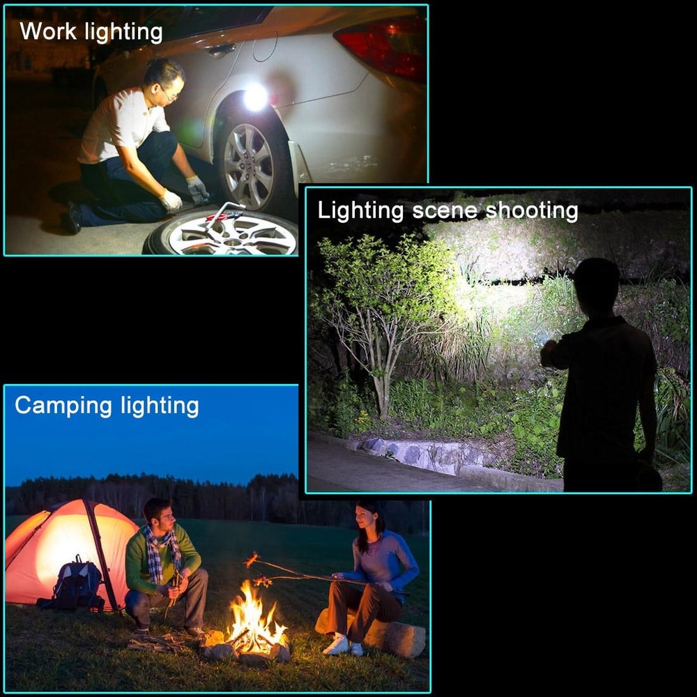 Waterproof USB Rechargeable Magnetic LED Torch Work Light with Swivel Hook