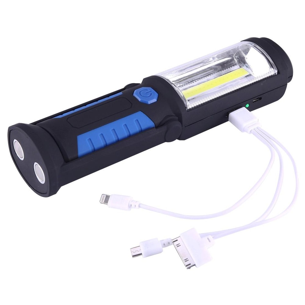 Waterproof USB Rechargeable Magnetic LED Torch Work Light with Swivel Hook