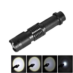 tactical led torch zoomable waterproof emergency light