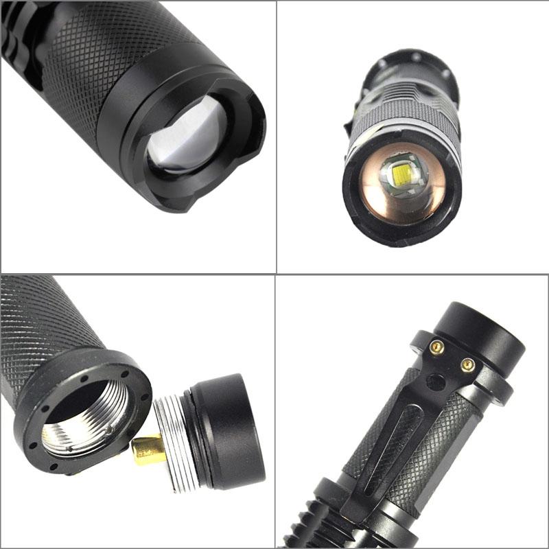 Tactical LED Torch Zoomable Waterproof Emergency Light