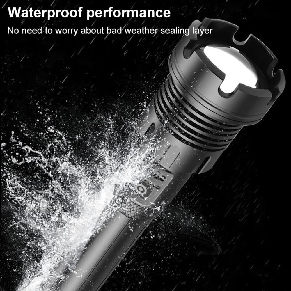 Tactical USB Rechargeable Outdoor P90COB LED Flashlight 11