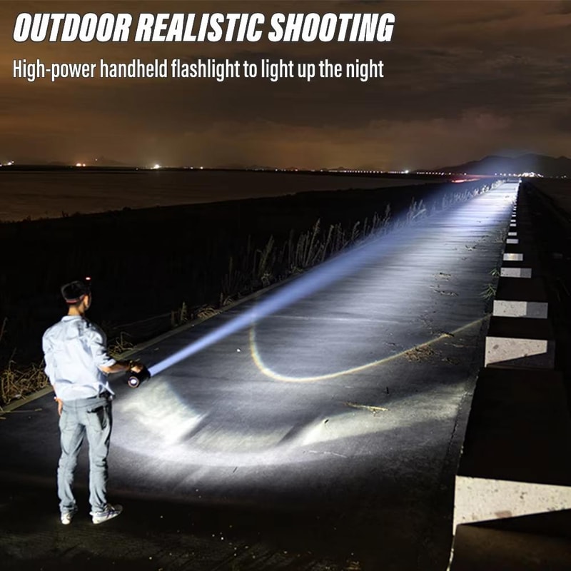 Rechargeable Outdoor Cycling Light With RGB Searchlight 7