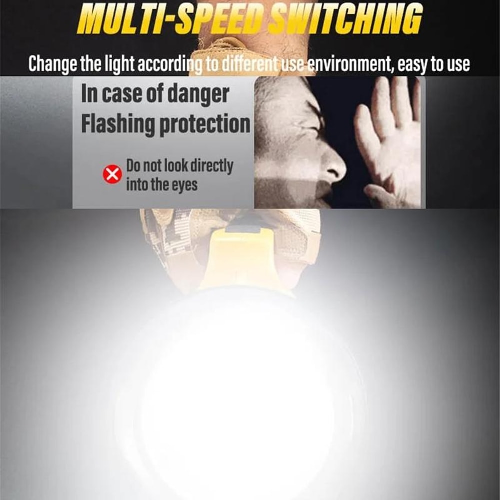 Rechargeable Outdoor Cycling Light With RGB Searchlight 15