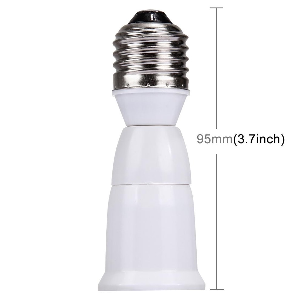 E27 Bulb Extender Socket Adapter for Safer Lamp Extension