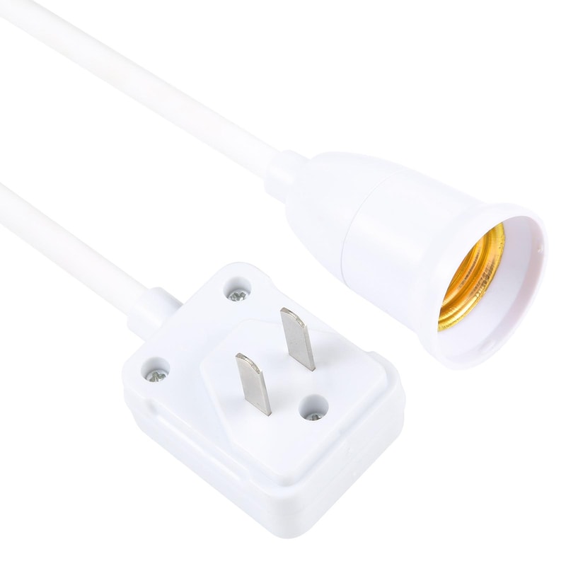 Adjustable Flexible E27 Bulb Holder With Switch US Plug Socket Extension Converter 3
