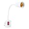 Adjustable Flexible E27 Bulb Holder With Switch US Plug Socket Extension Converter 6