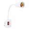 Adjustable Flexible E27 Bulb Holder with Switch US Plug Socket Extension Converter