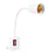 Adjustable Flexible E27 Bulb Holder with Switch US Plug Socket Extension Converter